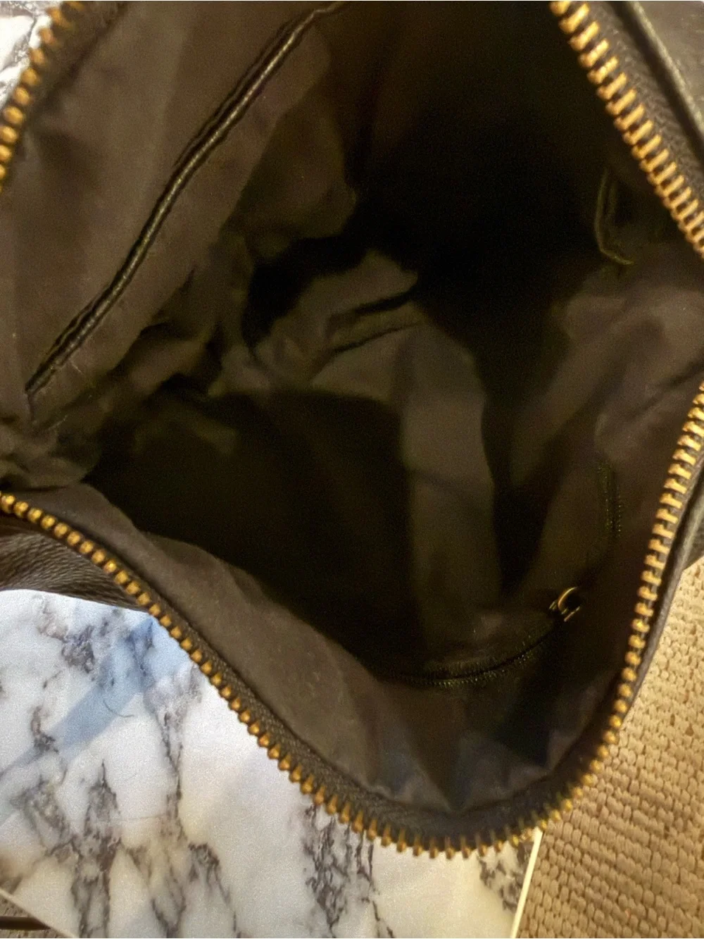 Black Leather Slouchy Crossbody Bag Hobo Purse